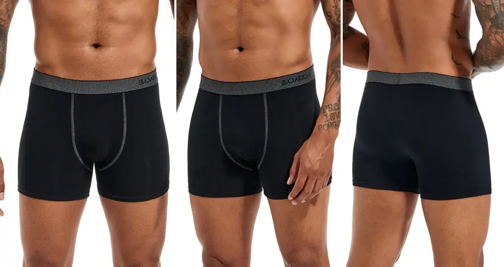 6pcs/pack Boxer Briefs Solid Color Men's Panties Cotton Underwear Men Underpants Letter Elastic Waistband Man Undrewear Shorts — image 7