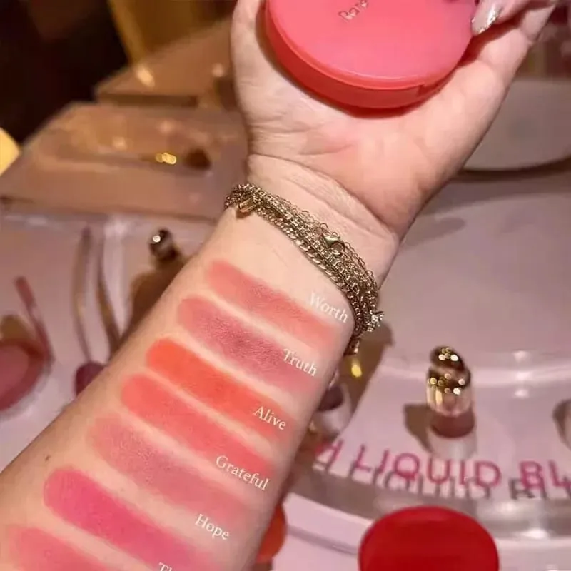 Rare Beauty Puder-Rouge-Make-up-Set, neues mattes Rouge, einfach aufzutragendes flüssiges Puder-Rouge, dauerhafte Feuchtigkeitsversorgung, Rouge-Kosmetik — image 5