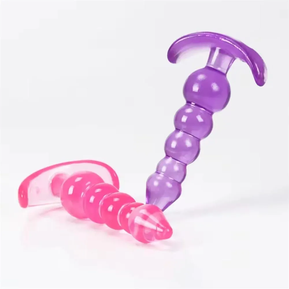 Perline anali Dildo Tappi anali in silicone morbido Butt plug Massaggio alla prostata Tappo sexy unisex Giocattolo adulto del sesso per uomini Donne Giochi per adulti — image 5