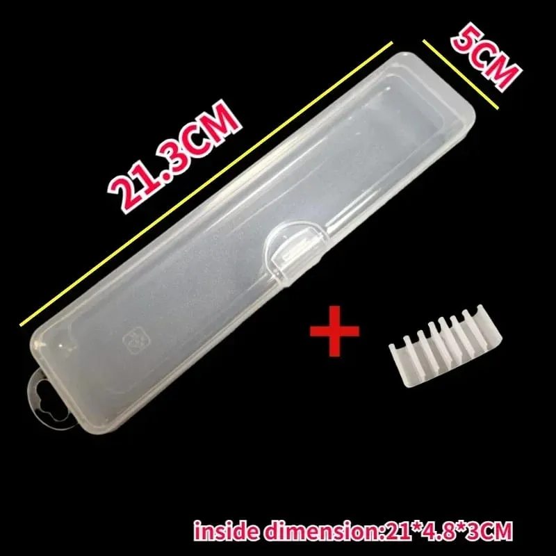 Přenosný organizér štětců na make-up Tužka na obočí Nádobí Hůlky Průhledné s víkem Úložný box Kuchyňské doplňky — image 10