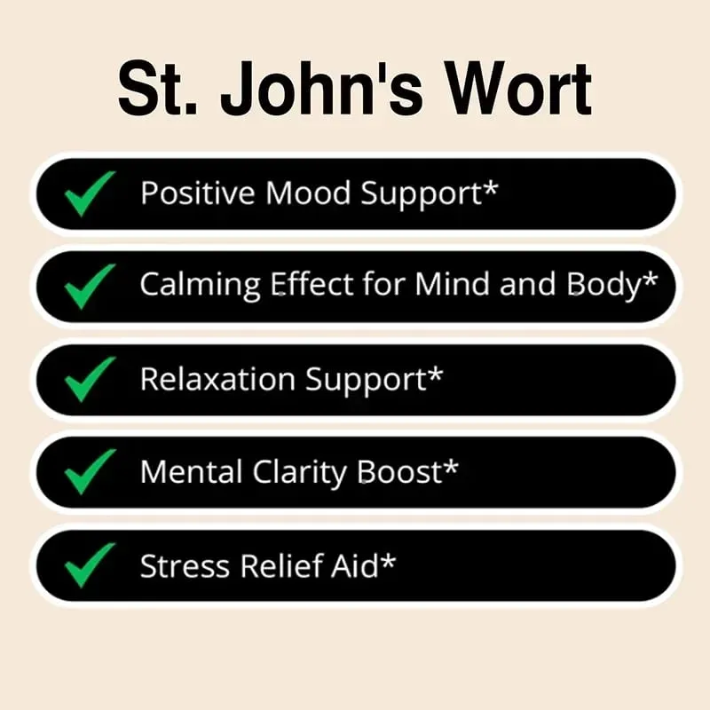 St. John's Wort - Relaxation Supplement That Helps Soothe The Nervous System Relieve Stress Improve Mood and Regulate Sleep — image 3