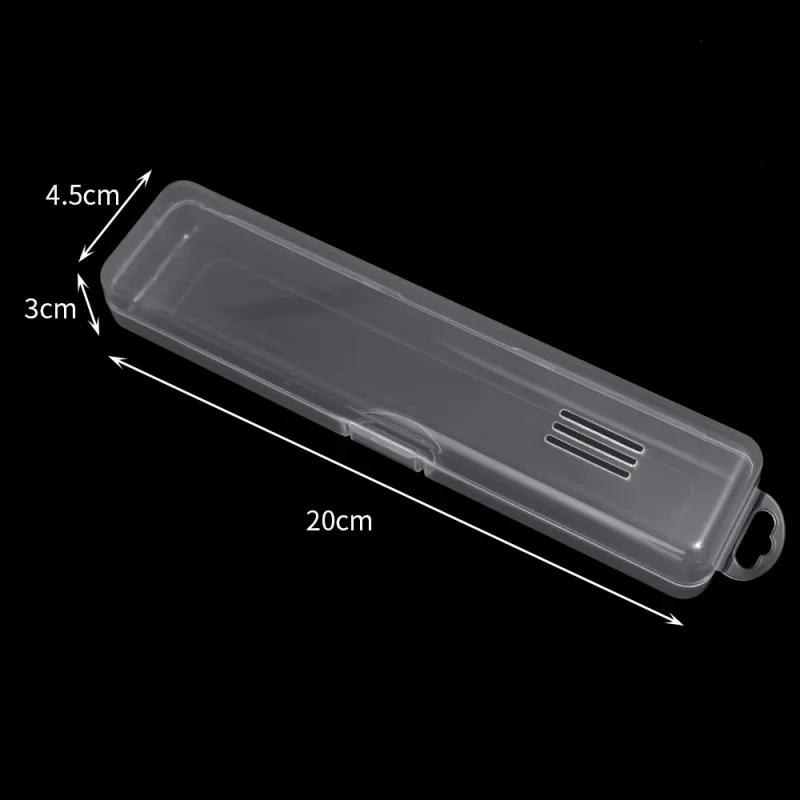 Scatola porta pennelli trasparente per trucco, plastica antipolvere, organizer per pennelli, contenitore leggero per stoviglie, strumenti di bellezza — image 9