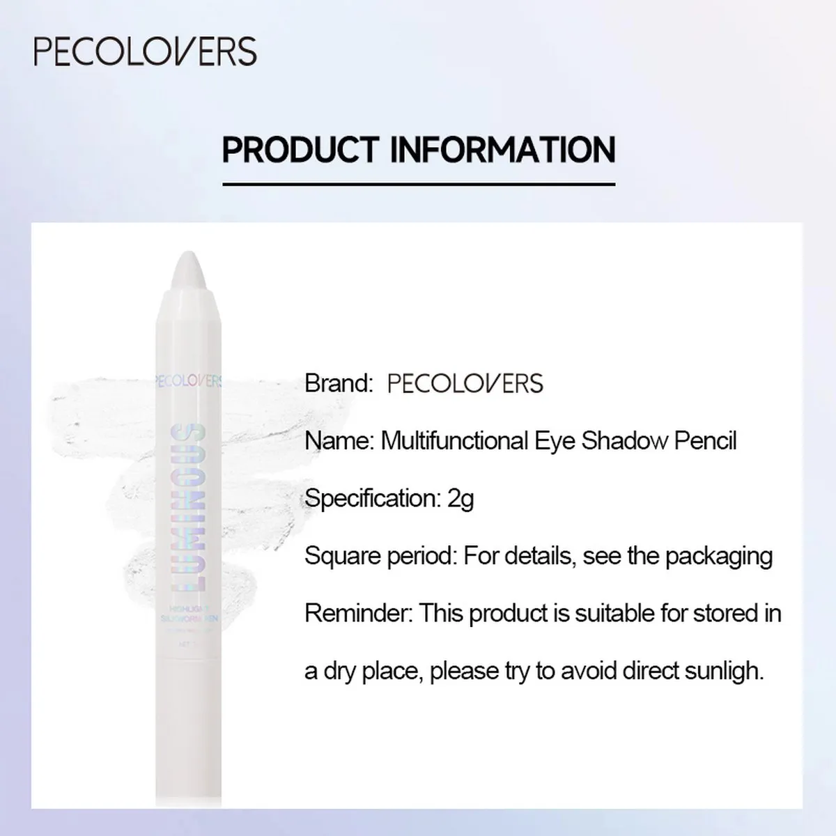 Long-lasting Brightening Highlighter Sparkling Eye Corner Lying Silk Pen Face Highlight and Eye Shadow Pearl White Gliter Pen — image 2