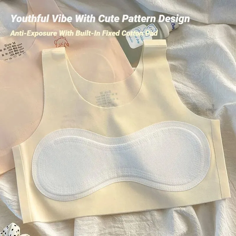 3 pezzi per adolescenti, confortevole e traspirante, semplice reggiseno da allenamento, morbido elastico per la pelle, intimo per ragazze, senza anello in acciaio — image 4