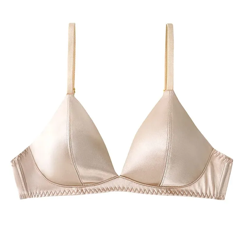 Femmes sous-vêtements Sexy coupe triangulaire soutien-gorge ensemble petite poitrine haut soutien-gorge confortable Push Up soutien-gorge respirant sous-vêtements sans couture — image 8
