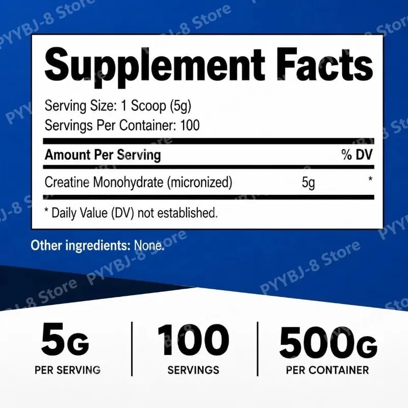 500g Creatine Monohydrate Powder Powder 100 Serving Mix with Water for Drinking Supplement Help Enhance Strength Sport Support — image 3