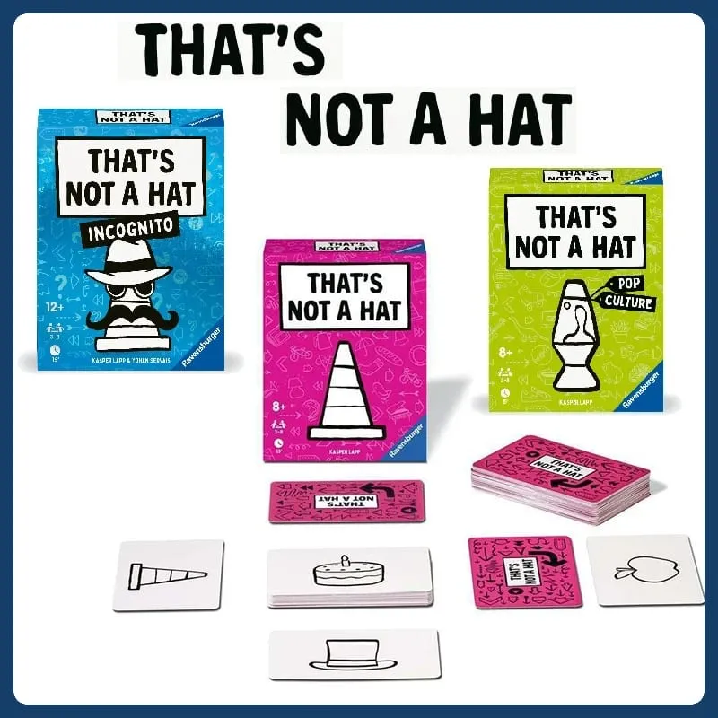 That's Not a Hat 1-3 Jeu de société, jeu de société, jeu de bluff et de cartes mémoire pour 3 à 8 joueurs, 110 cartes illustrées et livret de règles — image 1