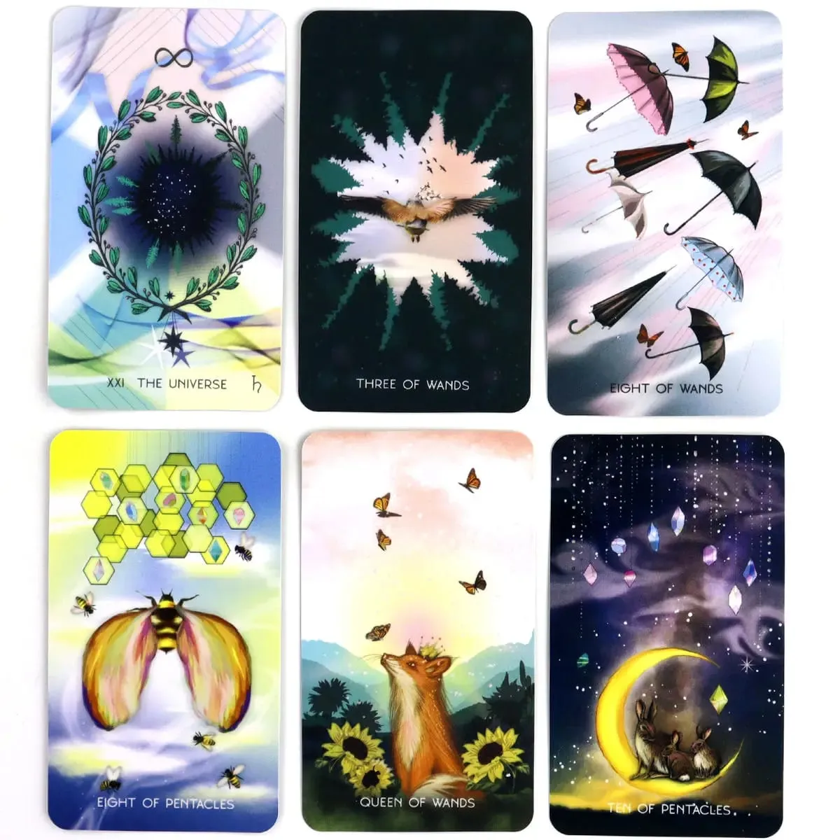 The Meraki Tarot Inspired By The Magic of Nature Animal 79 Pcs Cards Based on Rider Waite System Divination Deck Table Game Toy