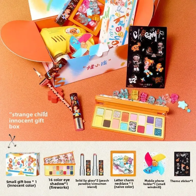 Set regalo trucco Qianyan: tavolozza di ombretti da 16 colori Lucidalabbra solido Toni della terra Ombretti opachi brillanti e illuminanti — image 3