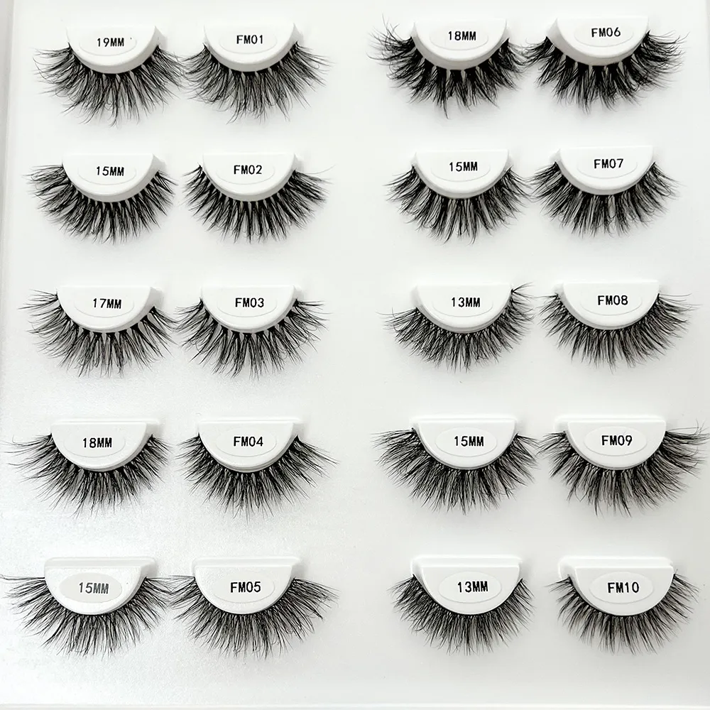 3D Mink Lashes Transparent Band False Eyelashes Natural Fake Eyelash Anime Winged Clear Band Lashes Manga Lashes Makeup — image 3