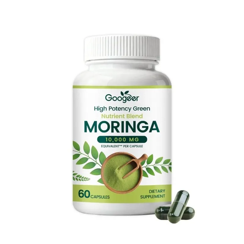 Suplement premium Moringa z naturalnym ekstraktem z liści Ziołowa formuła odżywcza do codziennego wsparcia dobrego samopoczucia 60 kapsułek
