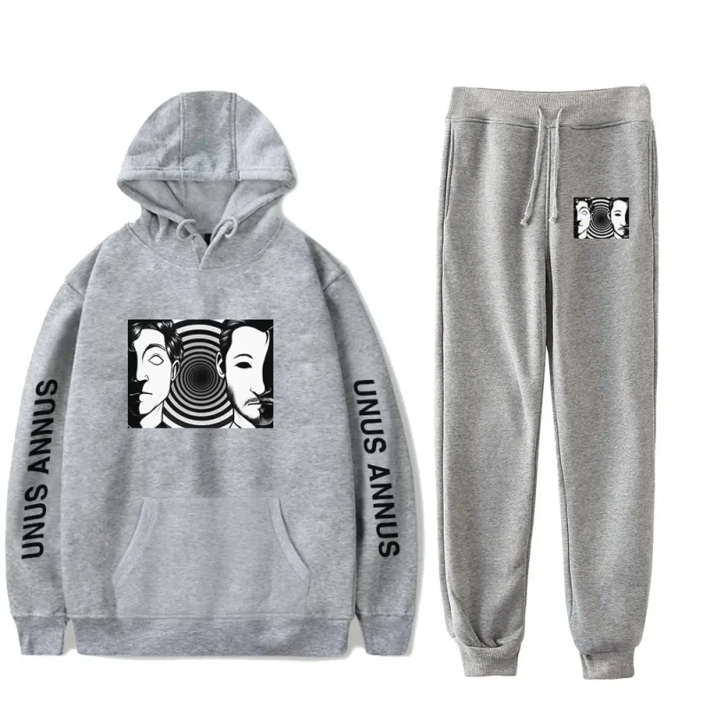 Popular Comfortable Unus Annus Print Sweatshirt Sweatpants Suit Hoodies+ Trousers Suit Boys/Girls 2 Piece Set Clothes — image 10