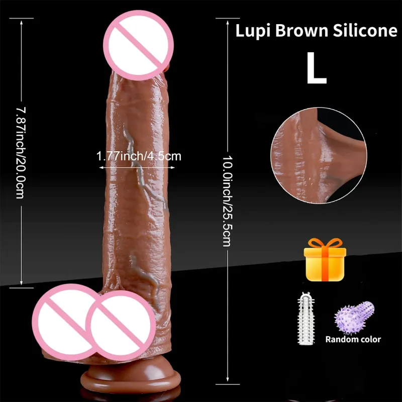 Donna Realistica Morbida Doppio Strato di Pelle di Silicone Scorrevole Prepuzio Testicoli Dildo Massaggiatore Anale Pene Butt Plug Giocattoli Adulti Del Sesso18 — image 11
