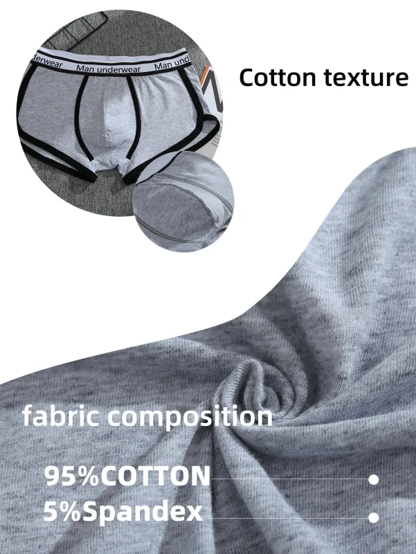 1/4 adet erkek iç çamaşırı boksörler pamuk külot nefes düz Boxershorts erkek orta bel külot Trend erkek şort Homme şort — image 4