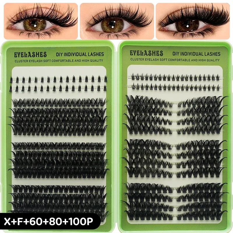 DIY Manga Spiky Cluster Lash Extensions Přirozený mega objem Individuální předřezané segmentované řasy pro domácí líčení očí — image 15