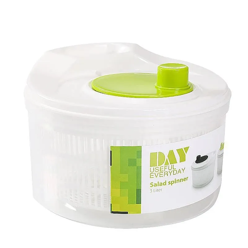 Salad Spinner Dryer Vegetable Fruit Food Drain Basket Dehydrator Quick Washing Drying Manual Centrifuge Kitchen Household Tool — image 7