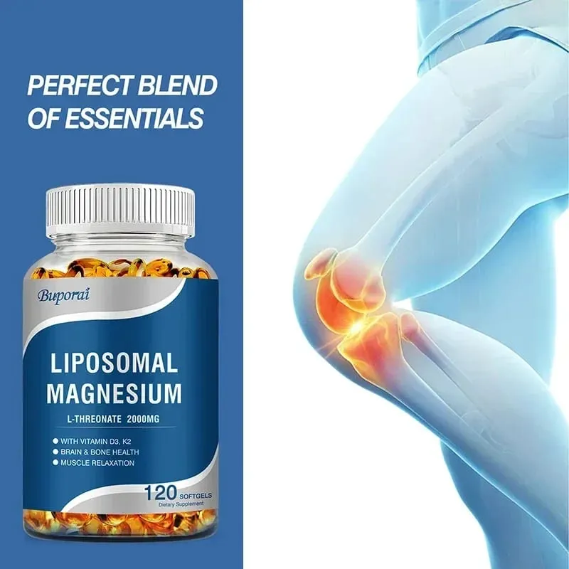 Lipozomal Magnezyum L-Treonat - D3 ve K2 Vitamini İçeren Beyin Kemiği Kalp Kasını Destekler ve Uykuyu Destekler — image 5