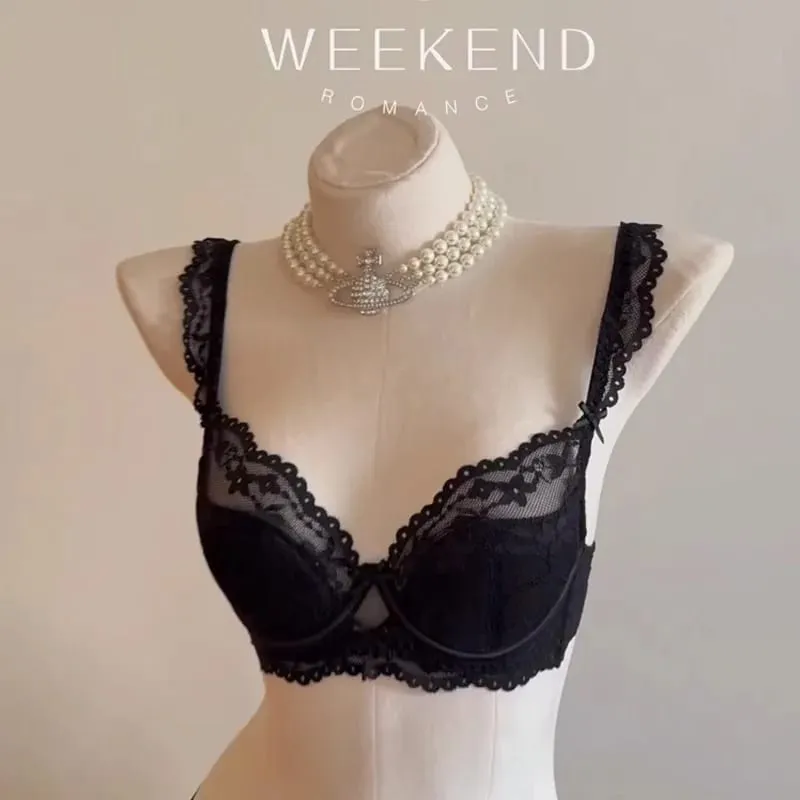 Sexy Spitzen-Push-up-BH für einen größeren Look, Minimizer, schlankmachender Bügel, Unterstützung, seitliches Fett, kein Durchhängen, Stahlring, Übergröße — image 12