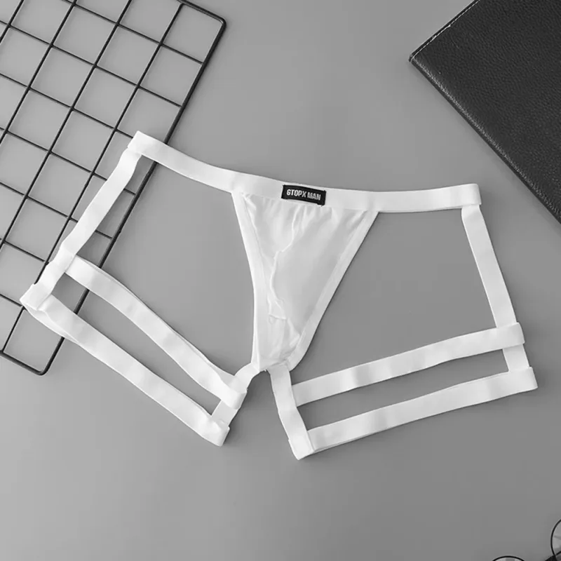 Seluar Dalam Jockstrap Lelaki Seluar Dalam Suspender Seluar Thong Bernafas Seluar Dalam U Convex Poket Elastik Bertingkat Rendah — image 5