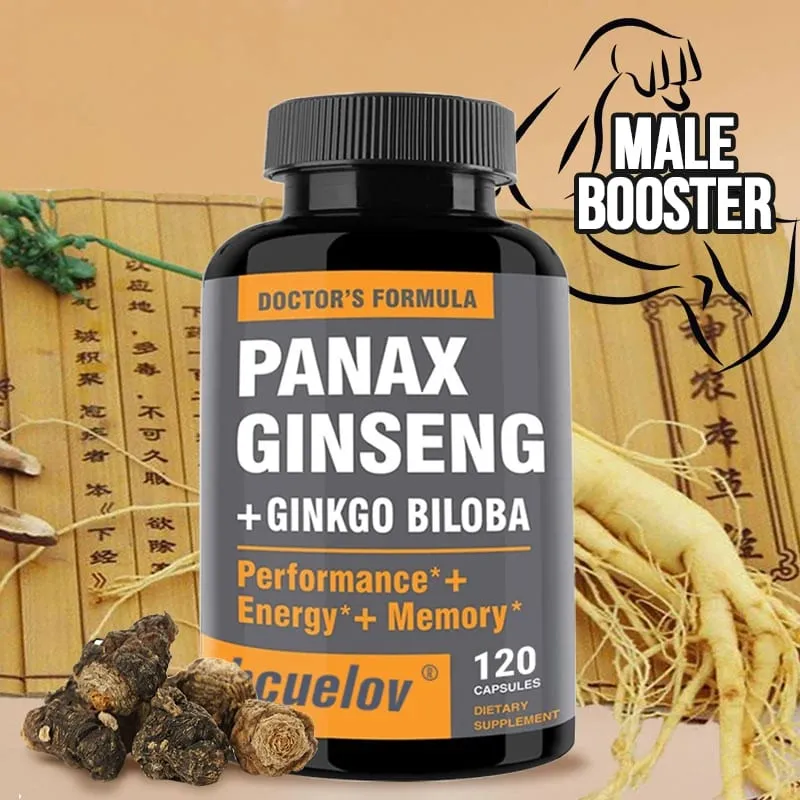 โสม + อาหารเสริมแปะก๊วย Biloba ช่วยเพิ่มโฟกัสพลังงานรองรับประสิทธิภาพทางปัญญาของนักกีฬาและสุขภาพหัวใจ 120 แคป — image 4