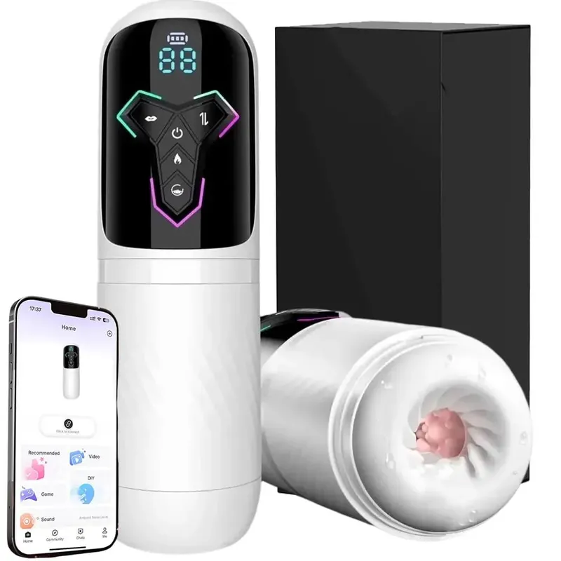 Copo masturbador masculino automático com modos de aquecimento de impulso de sucção Stroker Blowiob Máquina Display LCD Brinquedo sexual adulto para homens — image 9