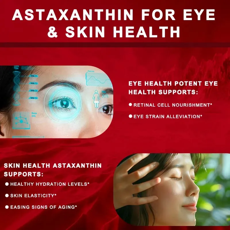 Astaxanthin Capsules For Relieve Eye Fatigue Support Skin Brain Heart Health Improve Concentration and Memory And Delay Aging — image 5