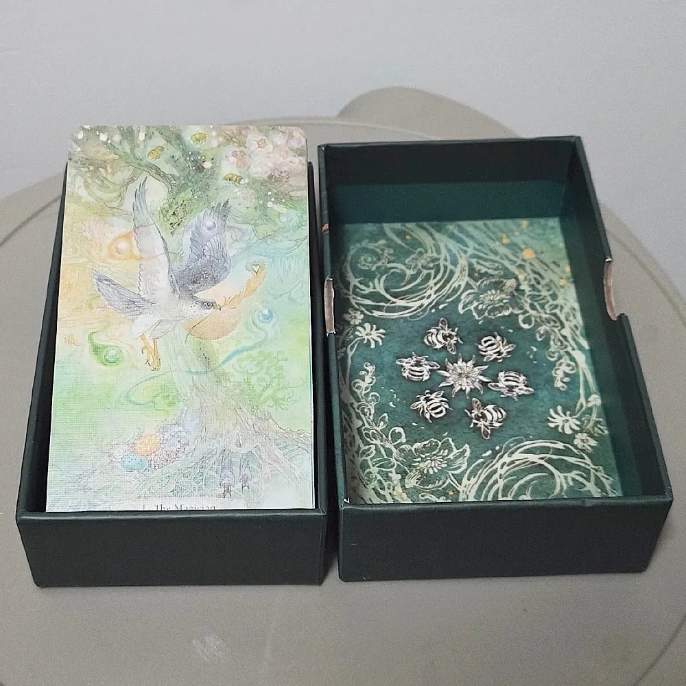 Verdance Tarot-Deck in stabiler Box, 78 Stück, lyrische, von der Natur inspirierte RWS-Tarotkarten, doppelt geprägter Karton, 12 x 7 cm — image 7