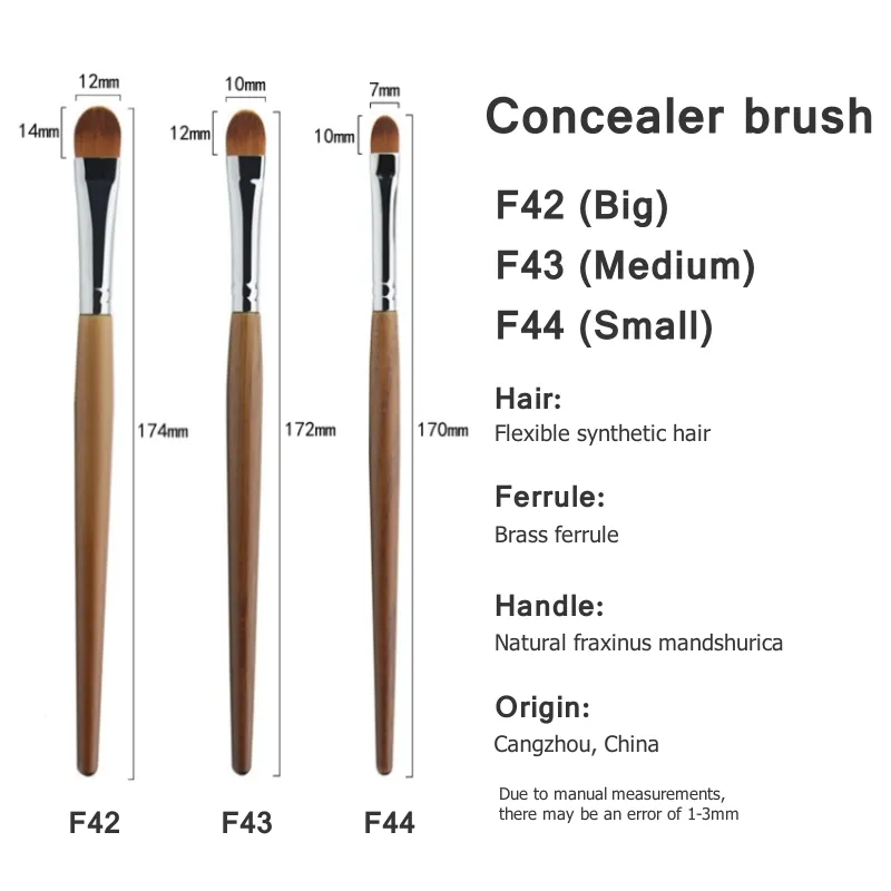 Ploché korektorové štětce Make-up Set Syntetické vlasy Profesionální korektor Kosmetický štětec Mixing Beauty Make-up Nástroje — image 2