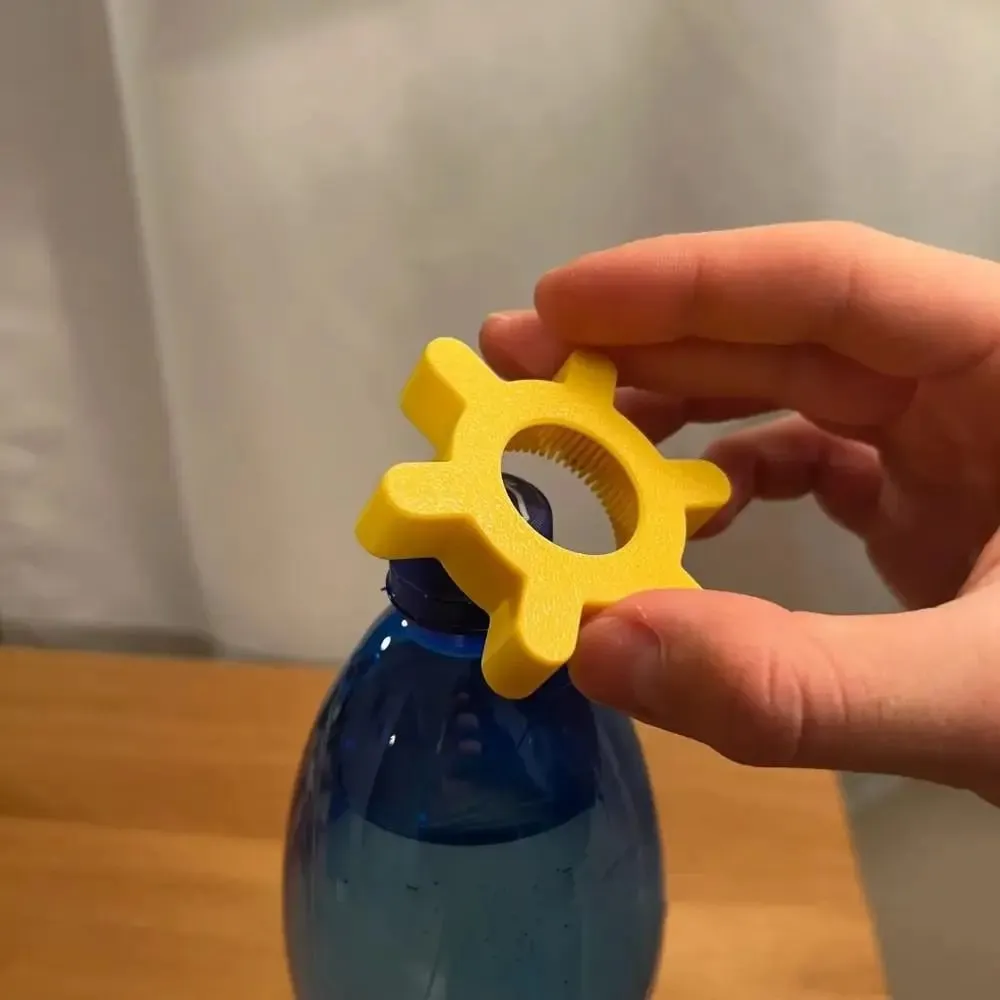 Bærbar multifunktion gul plastflaskeåbner | Rotary Design Must - Have Køkkenværktøj — image 6