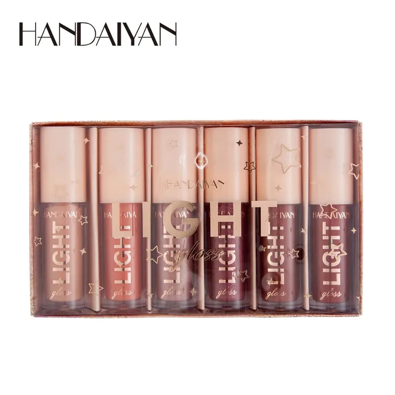 6 PCS Lipgloss Set Liquid Lip Stain Makeup for women Non Stick Cup Mirror Light Lip Glosses Long lasting Lip Gloss Kit Cosmetics — image 8