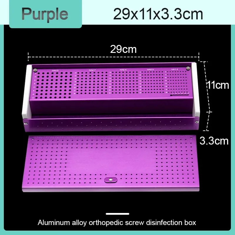 Haustier-Schraubenbox, Aluminiumlegierung, Sterilisationsbox, orthopädische Schraubeninstrumenten-Sterilisationsbox, Aufbewahrungskoffer, Make-up-Werkzeuge — image 8