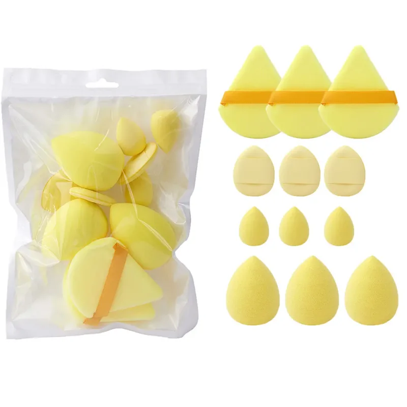 Ensemble d'éponges de maquillage douces et polyvalentes, 4Types d'outils de beauté, bouffantes de cosmétiques, sèches et humides, double usage, pour fond de teint, 12 pièces — image 8