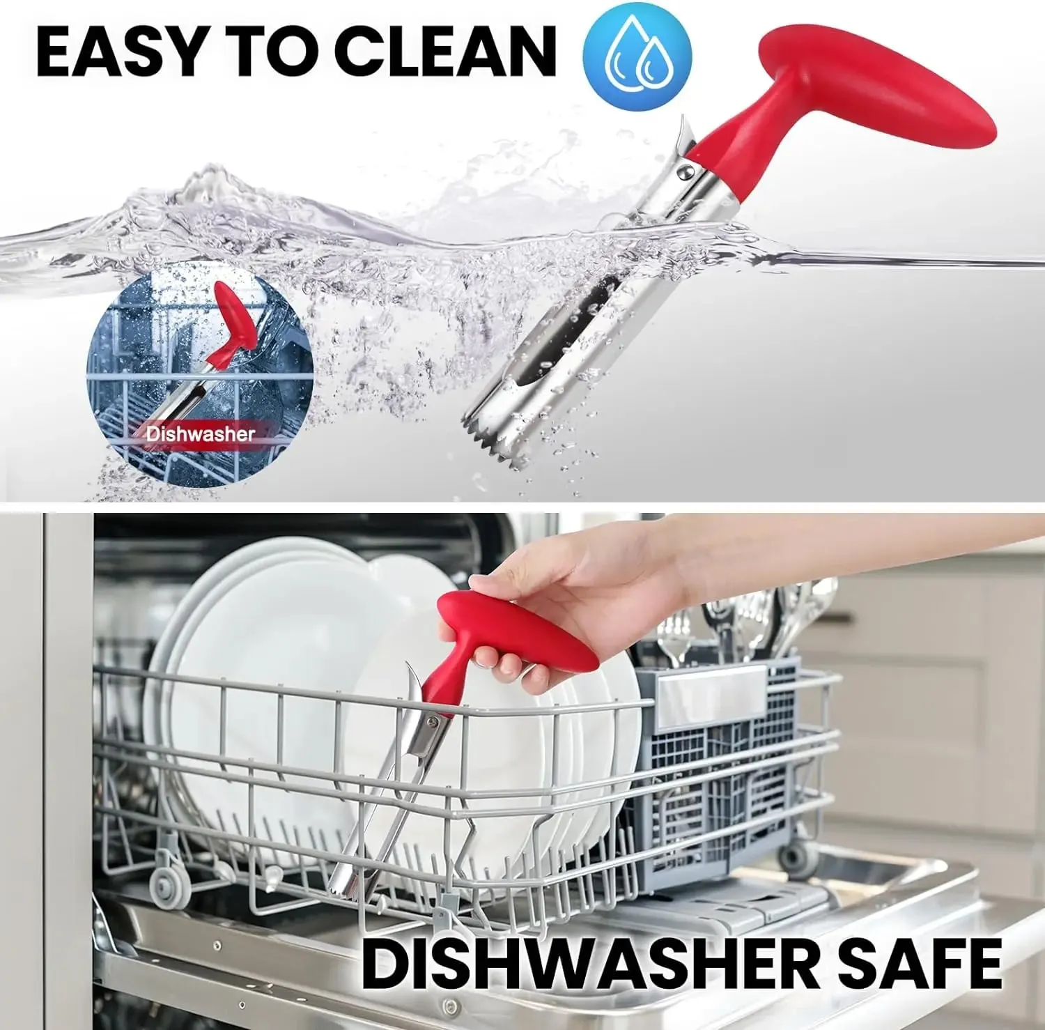 1PC Premium Kuchyně z nerezové oceli Apple Corer Tool Ultra Sharp Snadné použití a čištění Odolný odstraňovač ovocných jader — image 4