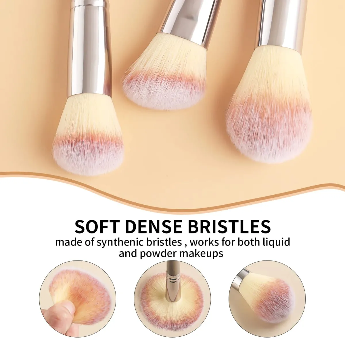 39-teiliges Make-up-Set, 18-teilige Pinsel und Schönheitszubehör, weiche Borsten für das gesamte Gesicht, Heim- und Reise-Kosmetikset — image 3