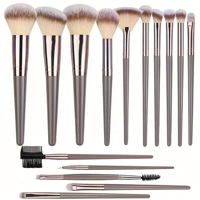 סט מברשות איפור 3-20 יחידות צלליות Fluffy Foundation קונסילר סומק סימון תיבת אחסון קוסמטיקה לנשים כלי יופי — image 9