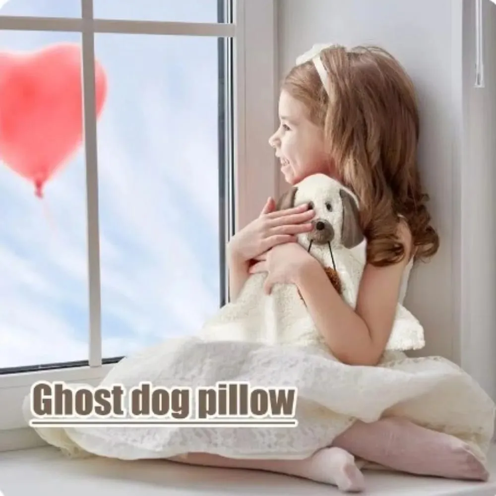 สนุกน่ารัก Ghost Dog หมอนผ้าฝ้าย PP สีขาวของขวัญฮาโลวีนตกแต่งห้องค้างคาวโยนหมอนห้องนอน — image 5