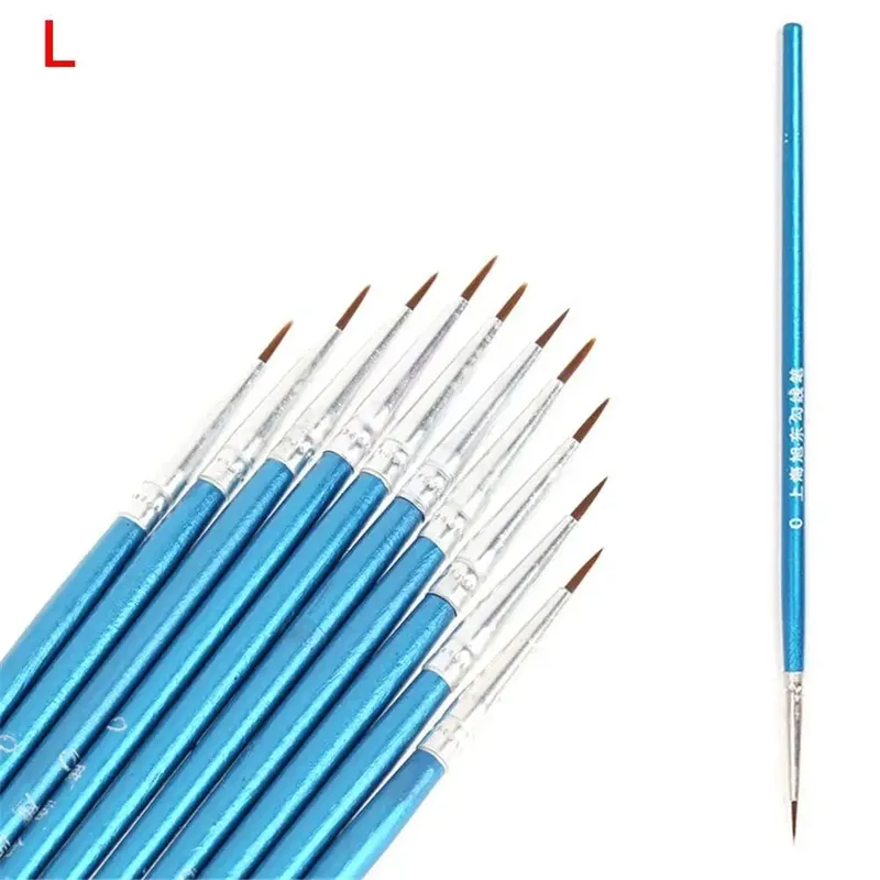 10Pcs 좋은 손으로 그린 얇은 후크 라인 펜 드로잉 아트 펜 나일론 브러쉬 메이크업 아이 라이너 펜 세부 브러쉬 화장품 미술 용품 — image 17