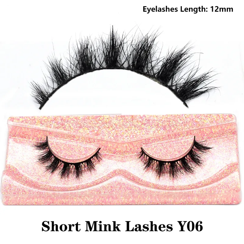 Pestañas de medio ojo, pestañas postizas cortas de visón 3D naturales, tira cruzada fina y esponjosa, pestañas postizas suaves, media extensión de pestañas, maquillaje — image 39