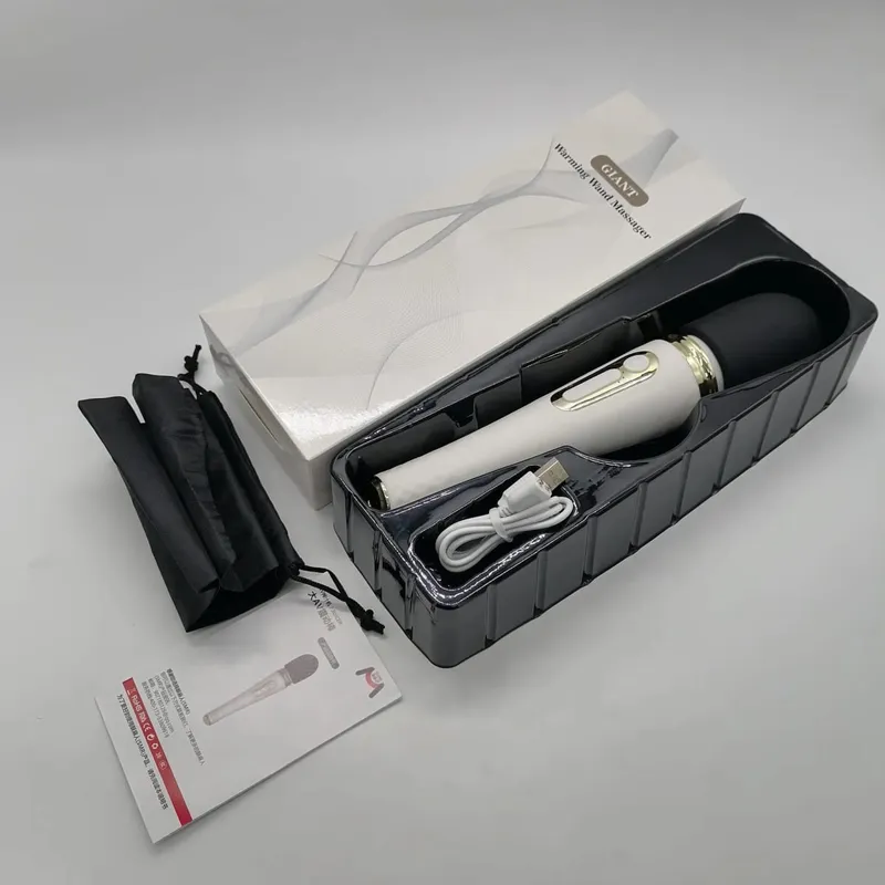 Vibromasseur baguette magique puissant, 6 vitesses, 10 bâtons AV vibrants, stimulateur de Clitoris, chauffage de la tête, masseur corporel, jouets sexuels pour femmes