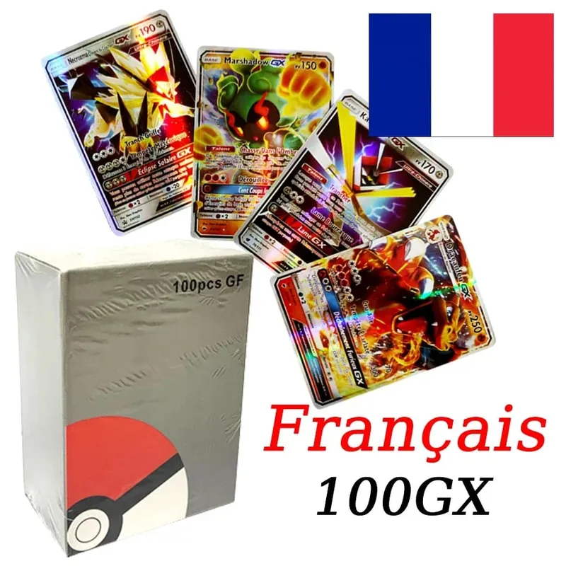 2025 Nuova Versione Francese Carte Pokemon VMAX V EX GX MEGA Carte Collection Battle Trainer Per Bambini Giocattoli Di Natale Regalo