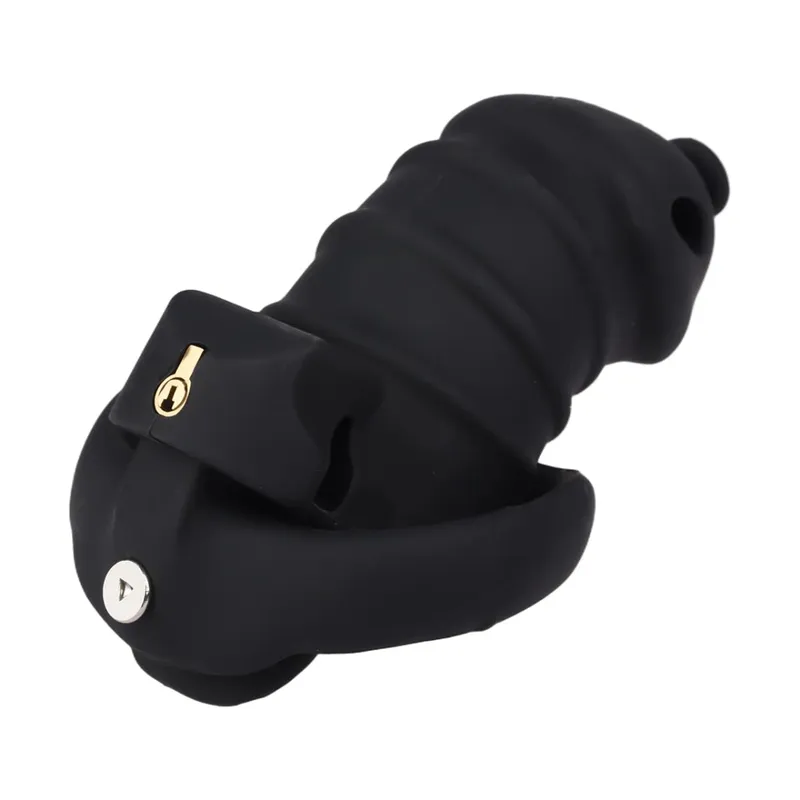 Cage à pénis en Silicone pour homme, ceinture de chasteté, gode, serrure Anti-fuite, jouets sexuels pour hommes, accessoires érotiques — image 20