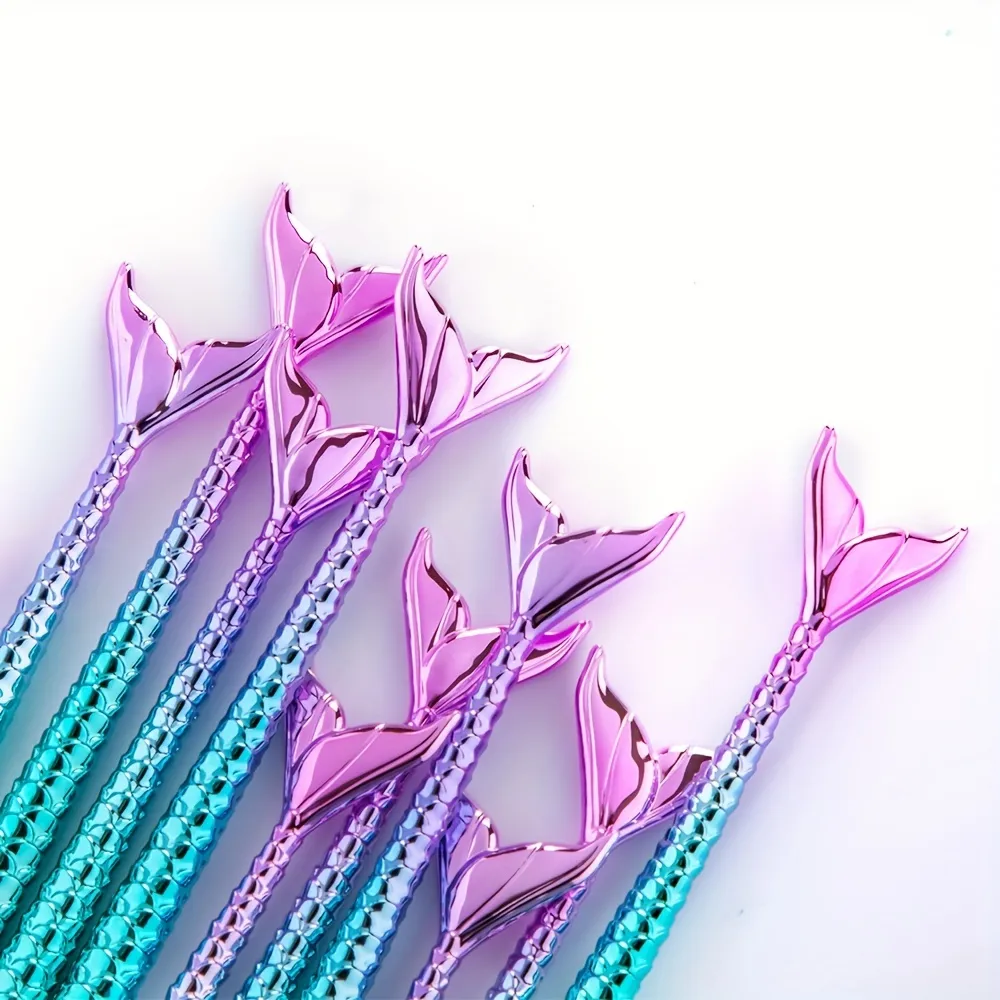 1/10 Adet Makyaj Fırça Seti -3D Denizkızı Makyaj Fırçası Göz Farı Fırçaları Kozmetik Fırçalar Göz Farı Eyeliner Allık Kapatıcı — image 4
