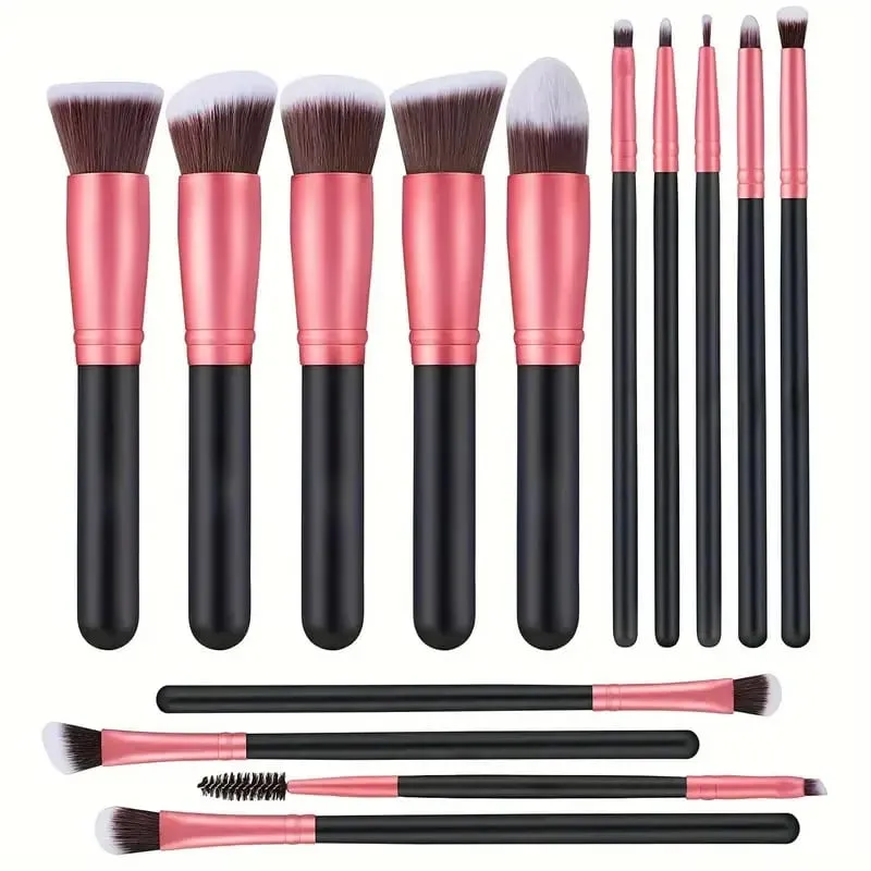 Profesionální sada štětců na make-up 14/16 kusů Měkký nadýchaný štětec pro tvarování kontur Kosmetické nástroje pro krásu obličeje — image 12