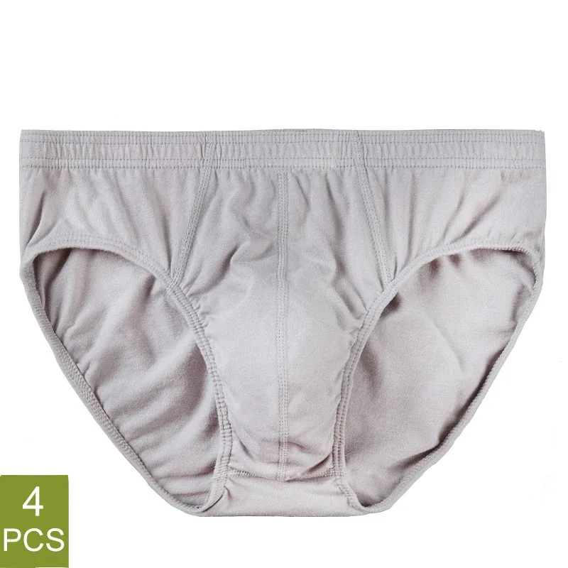 4 Pcs/Lot Men's 100% Cotton Breathable Briefs Comfortable Male Underwear Lingerie Panties Underpants Plue Size Xl -5Xl — image 15