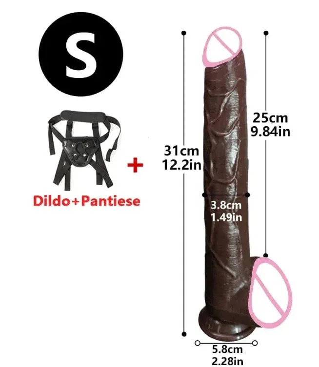 Godemiché à pénis Super Long de 13,3 pouces, doux et réaliste avec ventouse, jouets sexuels anaux pour hommes et femmes, masturbateur, énorme Phallus — image 12