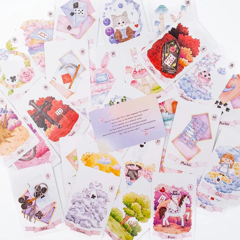 Rana 42 ชิ้น Psychic Dream Lenormand Tarot Deck Wizard การ์ด Oracle Prophecy Deck 8.9*5.7 ซม. สำหรับ Divination และ Oracle อ่าน — image 6