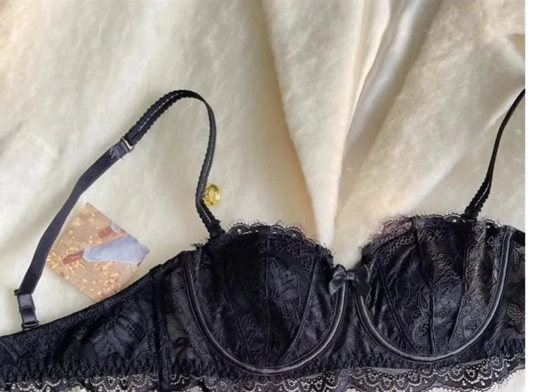 Conjunto de sujetador con Orejas de conejo francés de media copa, gran oferta, sin tirantes, antideslizante, minimizador, soporte lateral, antihundimiento, lencería de mujer 32-38 — image 12