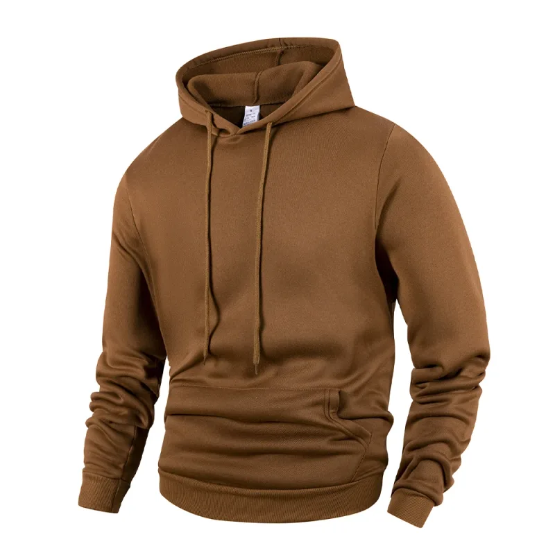 ผู้ชาย Casual Thicken Hoodies ฤดูใบไม้ร่วงฤดูหนาวเสื้อแขนยาวแฟชั่นหลวมสีทึบเสื้อกันหนาวฤดูใบไม้ผลิ WARM กลางแจ้ง Hoody — image 9