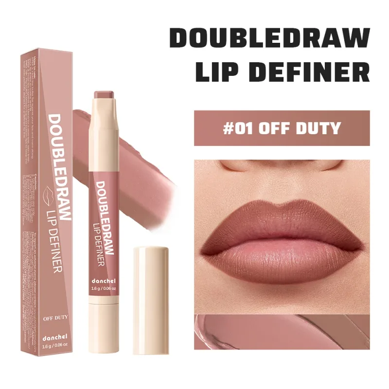 Double Draw Lip Definer 2 In 1 Lip Liner And Lip Gloss Silky Cream Texture Long Lasting Hydrating High Pigment Waterproof Makeup — image 10