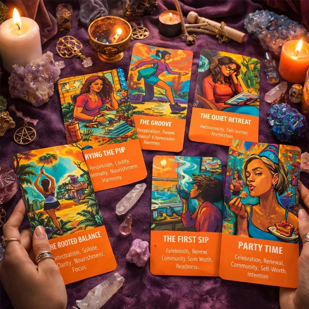 56 cartas os ritmos diários oracle deck 13x8 cm construir conexão interna compreensão mudanças de vida jogo de cartas visão espiritual — image 5